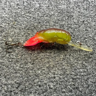 Rebel Deep Wee Crawfish Hot Craw FD76 Vintage Crankbait - Hot Craw Red FD76233 - Image 1 of 4