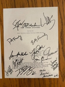 Three Stooges Movie Signed Script Cover w/ 14 Cast & Crew Signatures - JSA LOA - Bild 1 von 4