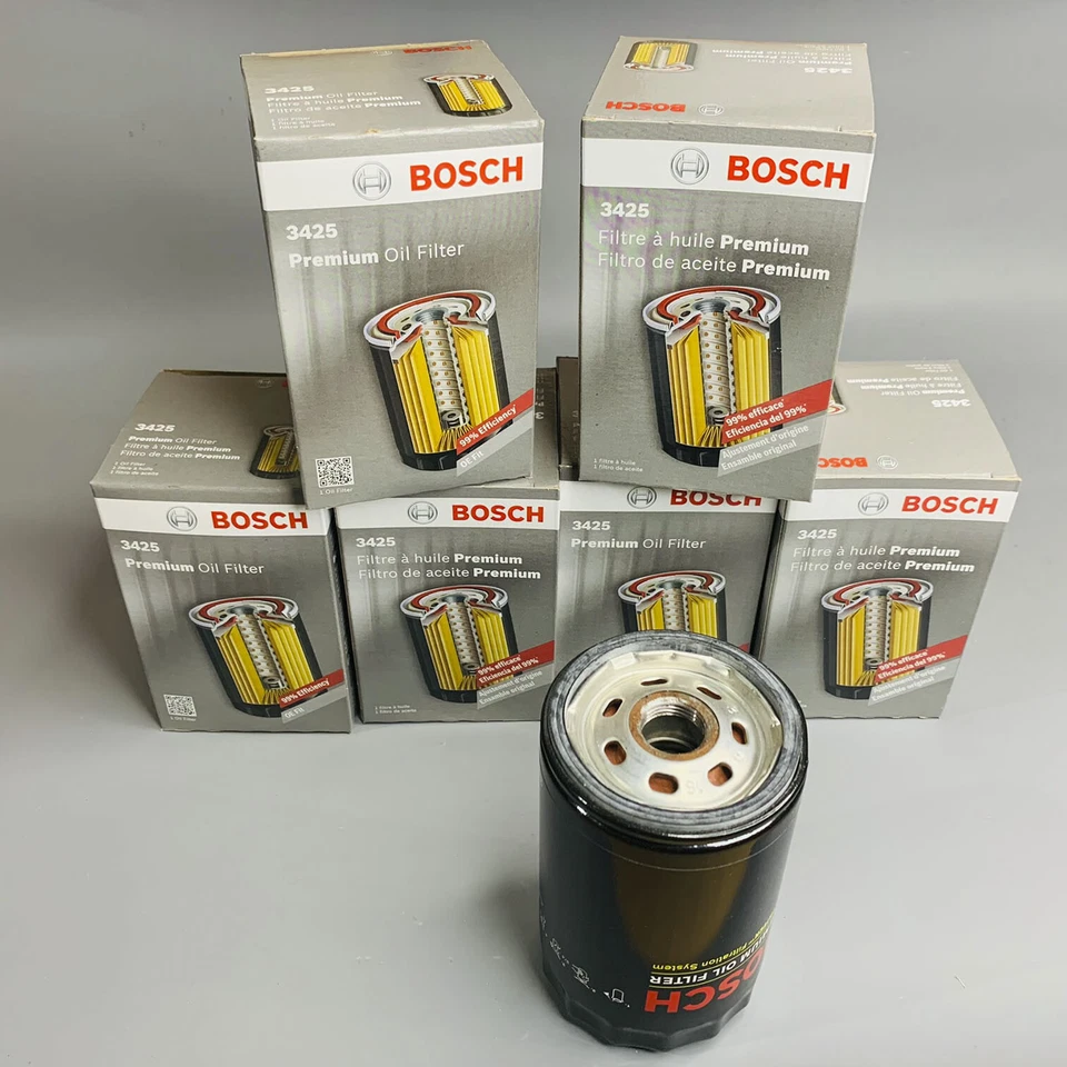 GENUINE BOSCH OIL FILTER 6pcs For 2005-2006 Jeep Liberty 2.8L 3425 - Image 1 of 4