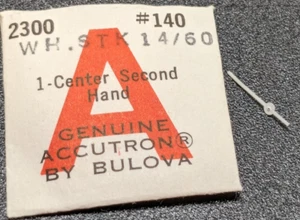 NOS Bulova Accutron Watch 2300 White Center Second Hand #140 WH.STICK 14/60 - Picture 1 of 2