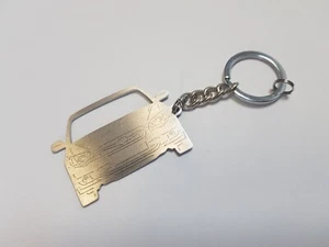 Stainless Steel Keychain Front View Car Key Ring fit Subaru Legacy IV - Picture 1 of 7