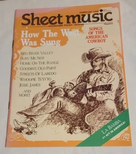 HOW THE WEST WAS SUNG SHEET MUSIC MAGAZINE 1988 Songbook Country Vintage Guitar - Picture 1 of 9