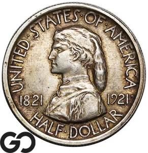 1921 Missouri Half Dollar, Scarce Better Date - Picture 1 of 3