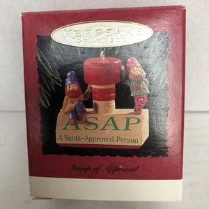 Hallmark Keepsake Christmas Ornament Stamp Of Approval 1994 Elves New In Box - Picture 1 of 3