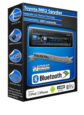 Toyota MR2 Spyder Auto Radio Alpine UTE-200BT Vivavoce Bluetooth - Immagine 1 di 4