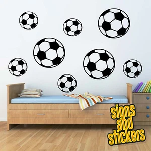 12 football ball wall stickers wallpaper bedroom child Decal sport kids - Picture 1 of 2