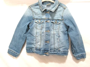 Zara Girl's Casual Collection Size 5 Blue Distressed Denim Jacket - Picture 1 of 7