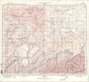 Mapa topográfico militar soviético ruso - LEKGER (Turkmenistán) 1:200K, edición 1986 - Imagen 1 de 11
