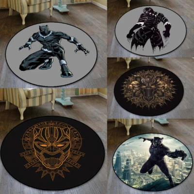 Black Panther Carpet Round Floor Mat Home Decorate Area Rugs Multi-function 2019 - Image 1 of 3