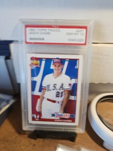 Jason Giambi 1991 Topps Traded RC PSA 10 Gem Mint 45T