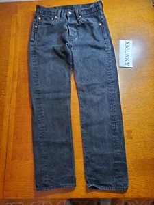 Levi's 501 xx Button Fly Jeans Mens 30x30 Black Straight Dark Wash Egypt - Picture 1 of 16