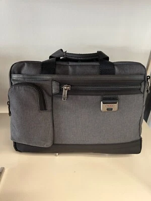 NEW Tumi CARR Commuter Expandable Top Zip Brief Briefcase - GRAPHITE GREY - Image 1 of 4