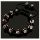 Purple Ice Austrian Crystal Shamballa Bracelet- Amethyst & White - Fashion Gift