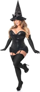 Daisy Corsets Womens Top Drawer 4-PC Sequin Witch Corset Costume 5X Brand New! - Picture 1 of 1