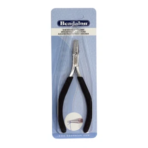 Beadalon® Slim Linie Runde Nase Zange Schwarze Griffe aus Edelstahl - Bild 1 von 2