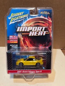1/64 JOHNNY LIGHTNING IMPORT HEAT 2001 ACURA INTEGRA TYPE-R YELLOW MIJO EXCLUSIV - Bild 1 von 2