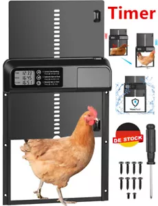 Chicken Flap Automatic Electric Chicken Coop Door Timer Hutch Chicken Door IPX4 - Picture 1 of 13