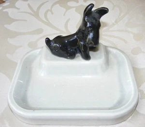 ** Art Deco * Ceramic * Scottie Dog Desk Trinket * Paper Clip * Pin Tray ** - Picture 1 of 6