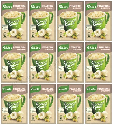 12 sobres de sopa instantánea KNORR CREMOSA CHAMPIÑÓN sabor preparación rápida - Imagen 1 de 4