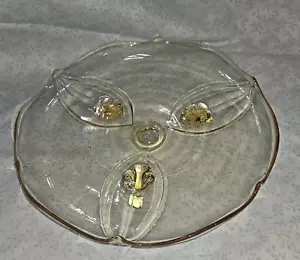 Antique Lancaster Yellow Glass 3-Footed 10" Depression Glass Mint Condition - Picture 1 of 7