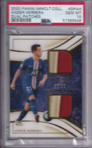 2020 Panini Immaculate - Ander Herrera Dual Patches /50 - PSA 10 GEM MT - POP 1