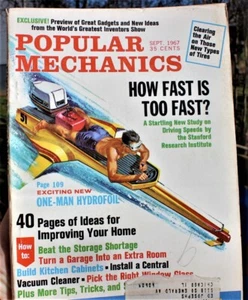 Beliebtes Mechaniker-Magazin - September 1967 - One Man Tragflügelboot! - Bild 1 von 2