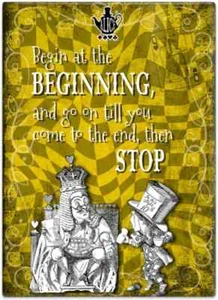Begin at the Beginning and go on Alice In Wonderland Fridge Magnet (col) - Picture 1 of 3