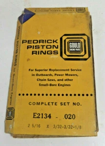 Anillos de pistón Pedriock E2134 .020 nuevo vintage - Imagen 1 de 1