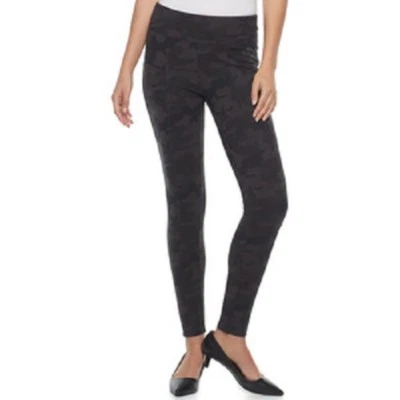 NUEVO Rock & Republic Mujer Negro Flocado Esmoquin Rayas Leggings Pantalones Plus 3X Nuevo con Etiquetas Foto 1 de 4
