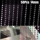 50pcs Chandelier Light Crystals Droplets Glass Beads Drops Wedding Lamp Decors