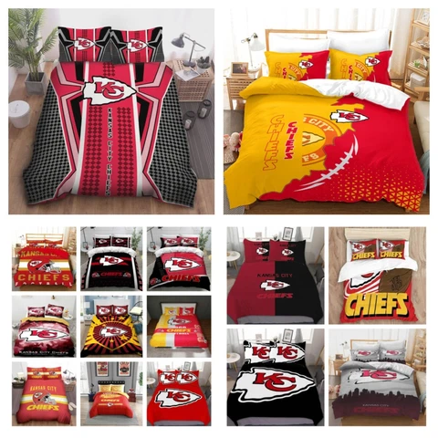 Kansas City Chiefs 3PCS Bedding Set Duvet Cover Pillowcases Fans Comforter Cover Cover