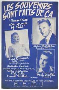 Les Souvenirs sont faits de ça de Line RENAUD Jean BERTOLA Paul MATTEI en 1955 - Bild 1 von 2