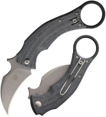 Cuchillo Plegable Fox Bastinelli 2.25" Bohler N690 Hoja de Acero Negro Mango Micarta Foto 1 de 3