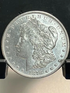 Dólar de plata Morgan 1878-S sobre brillo de rueda de carro MPL sin circular - Imagen 1 de 2