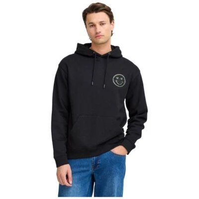 Blend felpa con cappuccio nera felpa da uomo con stampa 20717188 - Imagen 1 de 4