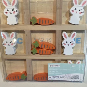 Creatology Holz Tic Tac Toe Spiel ~ Osterkorb Spiel 🥕🐰🥕Neu - Bild 1 von 4