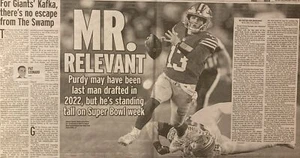 🏈🏈🏆🏆2-5-24 *DAILY NEWS* NFL SF 49ers QB BROCK PURDY “MR. RELEVANT” Article - Picture 1 of 2