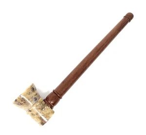 Pipa de fumar de madera de piedra de tallo de 6 pulgadas de largo tallo de ébano guardián de iglesia pipa de tabaco - Imagen 1 de 4