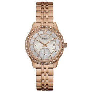 AUTHENTIC GUESS LADIES' WHITNEY WATCH ROSE GOLD TONE RRP:$449 W0931L3 Brand New - Picture 1 of 12