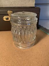 Vintage Glass Light Globe Jar Shaped Clear Ribbed Outdoor Porch Fixture Shade 