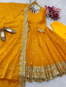 Pakistanischer Salwar Kameez Ready To Wear Kleid Anzüge Hochzeit Party Bollywood 3-teilig - Bild 1 von 7