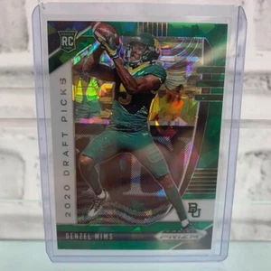 2020 Panini Prizm Draft Picks Football Denzel Mims Green Ice FOTL /18 #147 - Picture 1 of 2