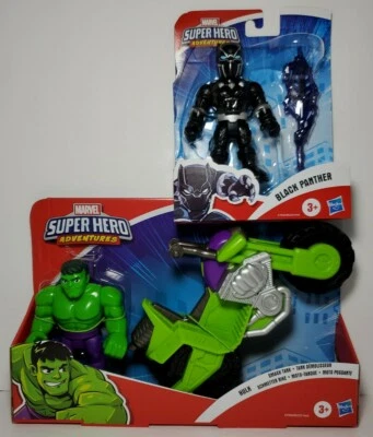 Lote de tanques Super Hero Adventures Playskool Heroes Marvel Black Panther Hulk Smash Foto 1 de 4