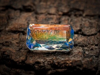 1.72 Carat Golden Rainbow Moonstone Gemstone Faceted 9x5x3 MM Radiant Shape - Image 1 of 3