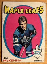 1971-72 Topps Jim McKenny Card #43 Maple Leafs O/C Creased Bad Corners & Edges