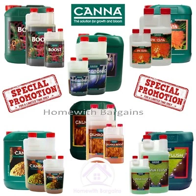 CANNA ADDITIVES: Boost Rhizotonic Cannazym PK 13/14 CalMag Flush - Hydroponics - Image 1 of 4