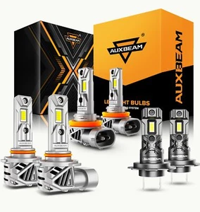 Faro LED de haz alto/bajo blanco 6500 k blanco para BMW X5 2002 2003 2004 AUXBEAM LED - Imagen 1 de 12