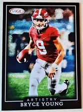 2022 BRYCE YOUNG Alabama Crimson Tide Sage ROOKIE Artistry Insert card. Mint
