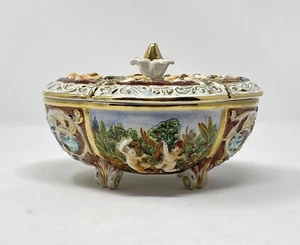 R Capodimonte Italien feines China Tureen Abdeckgeschirr Barock handbemalt antik - Bild 1 von 11