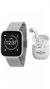 Morellato M-01 silver mesh smartwatch R0151167522 + bluetooh earbuds - Picture 1 of 1